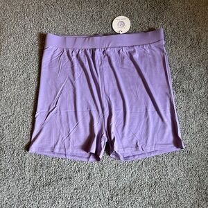 Bubble baby pajama shorts womens XXL XXXL purple bamboo biker stretch casual‎